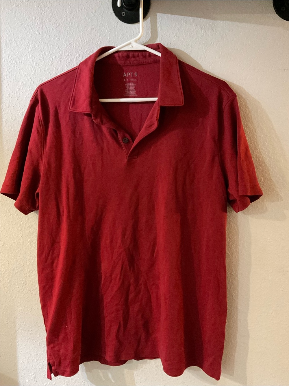Apt. 9 Men's Deep Red Polo Shirt